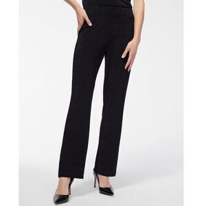 Chico's Travelers Pants Size 3S 16S Black Classic No Tummy Straight Leg #3